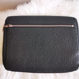 Alexander wang black pebble leather tablet case